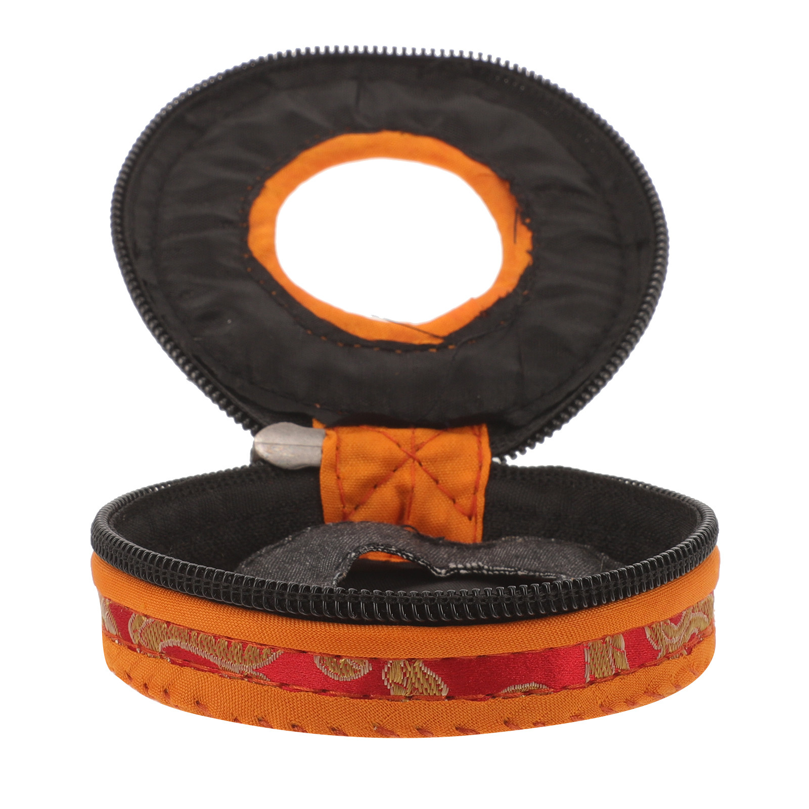 Embroidery Bag - Finger Cymbals Bag Protective Zipper Pouch