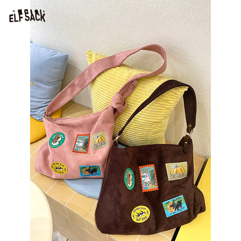 Embroidery Bag - ELFSACK 2025 Autumn New Arrival Cute