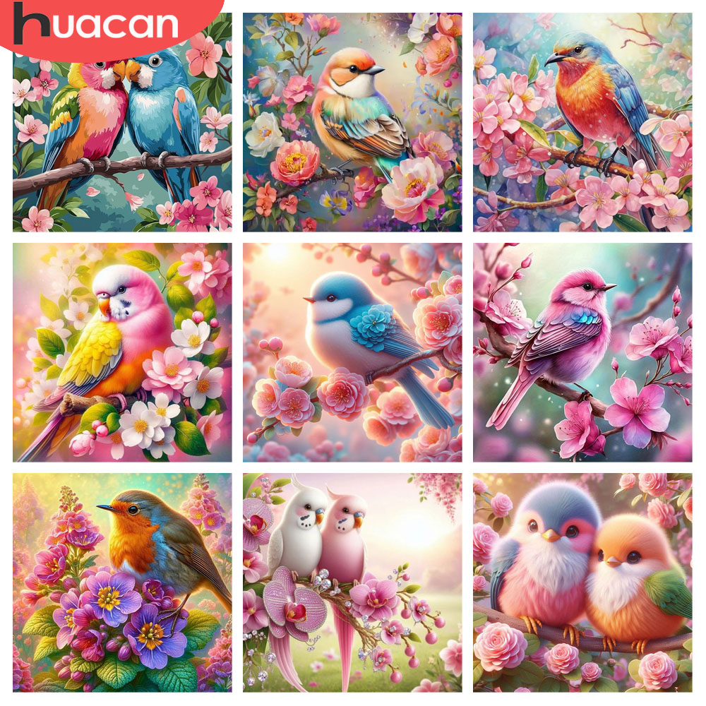 HUACAN Diamond Painting Bird F - đánh giá và giá Embroidery Rose