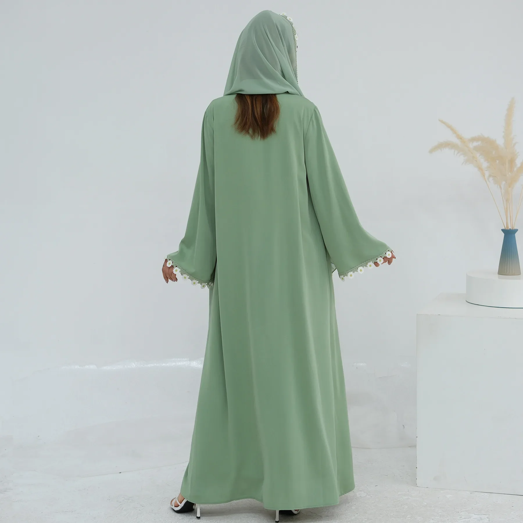 Flower Dubai Abayas Turkey Kaf - đánh giá và giá Embroidery Kebaya