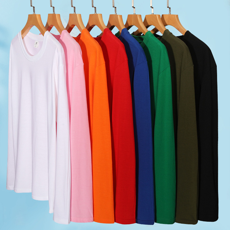 Cotton Long Sleeved Round Neck - đánh giá và giá Embroidery Design Logo