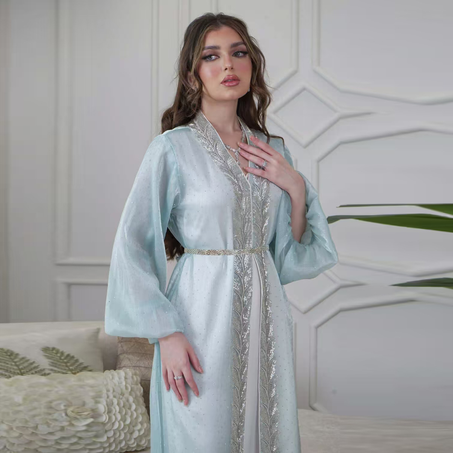 Eid Mubarak Djellaba Kimono Ca - đánh giá và giá Embroidery Kebaya