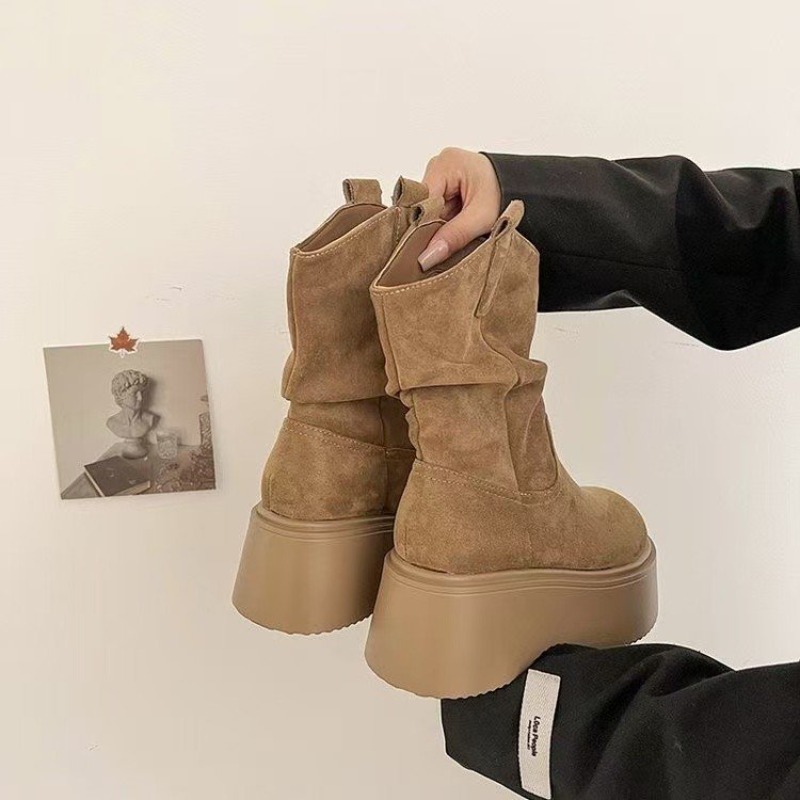 Women Platform Mid Calf Wester - đánh giá và giá Embroidery Garments