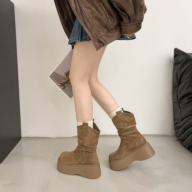 Women Platform Mid Calf Wester - đánh giá và giá Embroidery Garments