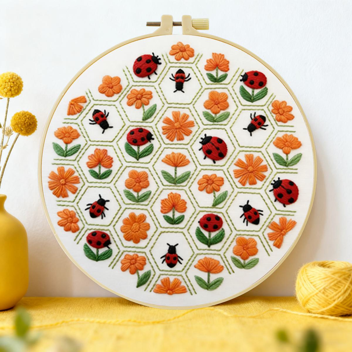 1pc 20X20CM/15X15CM 7.87/6.3in - đánh giá và giá Embroidery Lady Bug