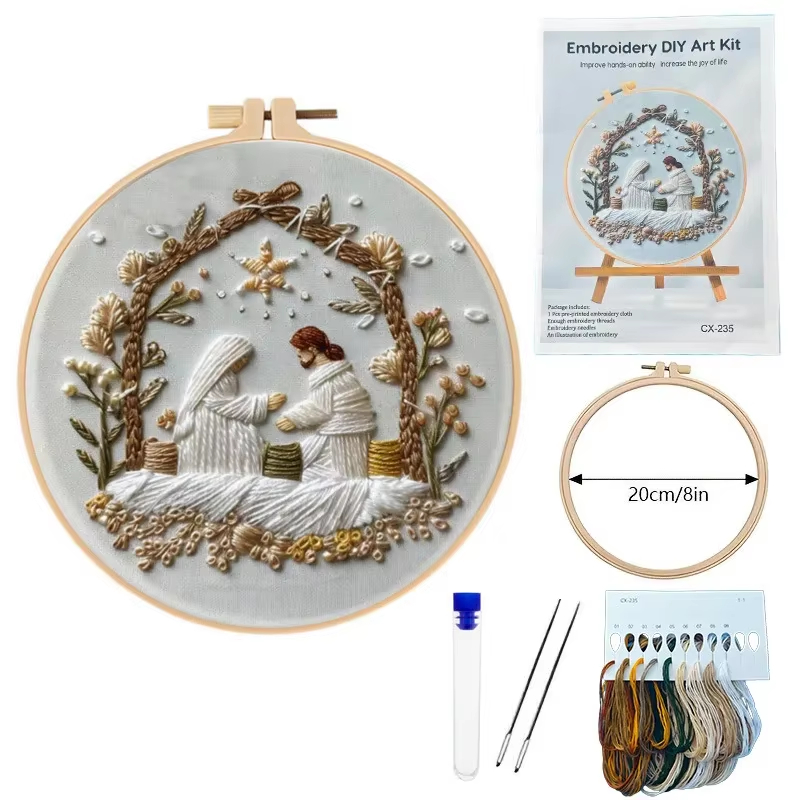 Jesus Birth Christmas Embroide - đánh giá và giá Embroidery Online