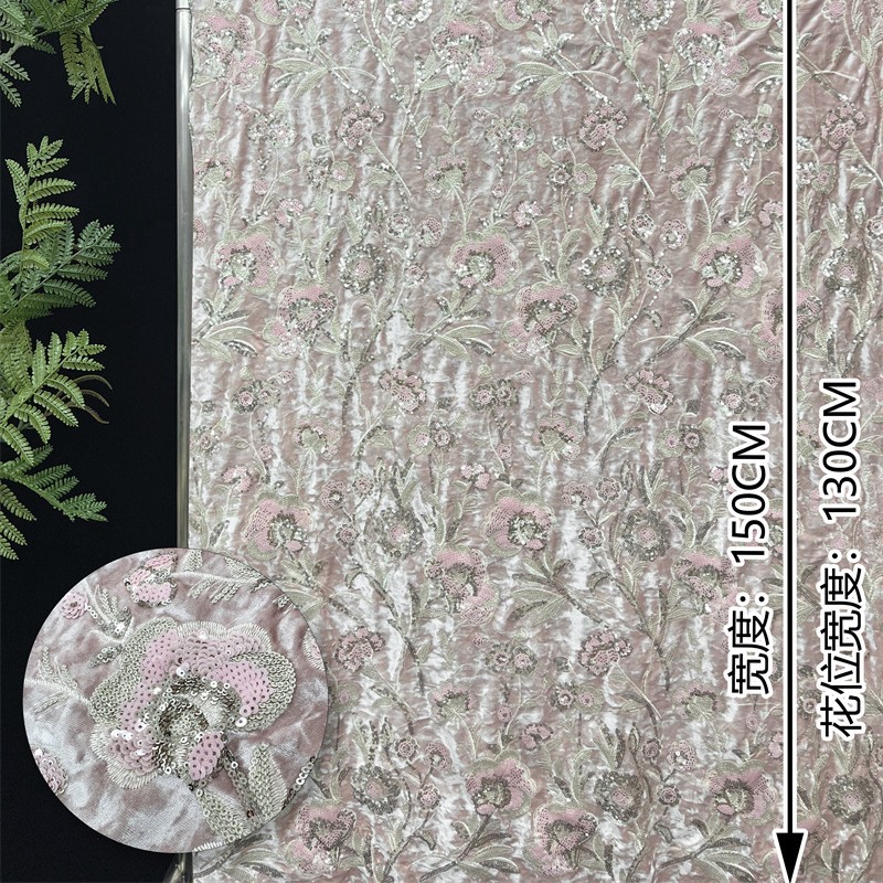 130cm Wide New Arrival Velvet  - đánh giá và giá Embroidery Garments