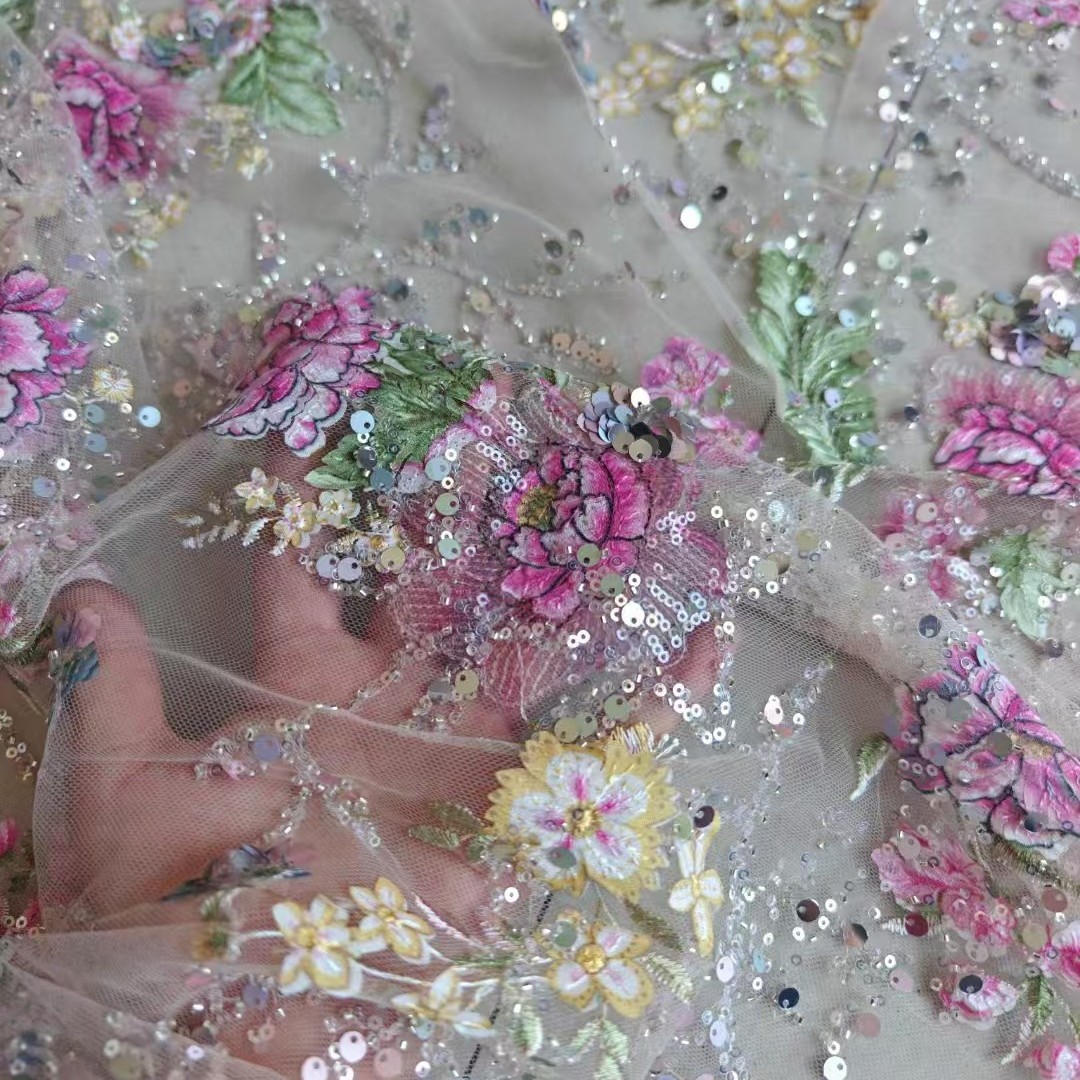 1M 120Cm Wide Luxury Beaded La - đánh giá và giá Embroidery Garments