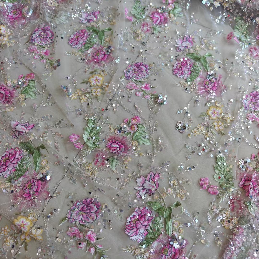 1M 120Cm Wide Luxury Beaded La - đánh giá và giá Embroidery Garments