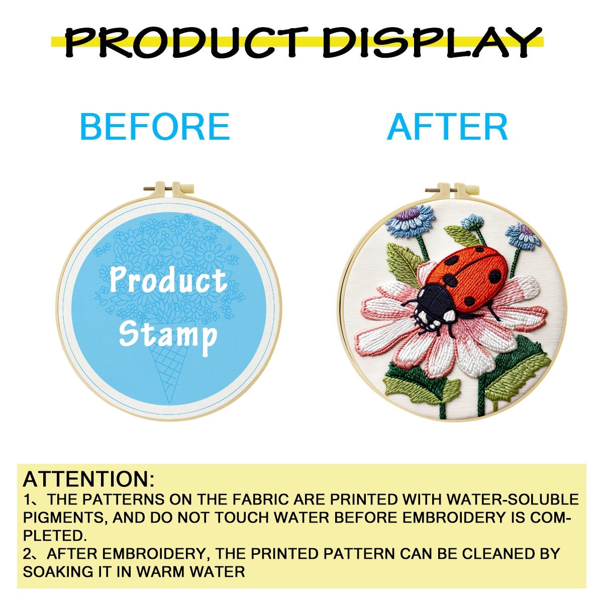 1Set Ladybug On Daisy Diy Embr - đánh giá và giá Embroidery Lady Bug