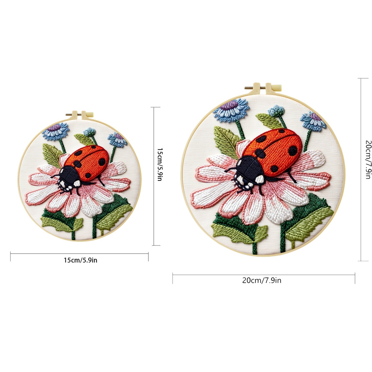 1Set Ladybug On Daisy Diy Embr - đánh giá và giá Embroidery Lady Bug