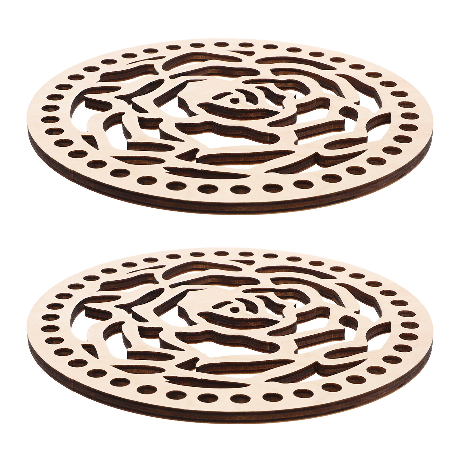 2Pcs 14Cm Round Wooden Crochet - đánh giá và giá Embroidery Bag