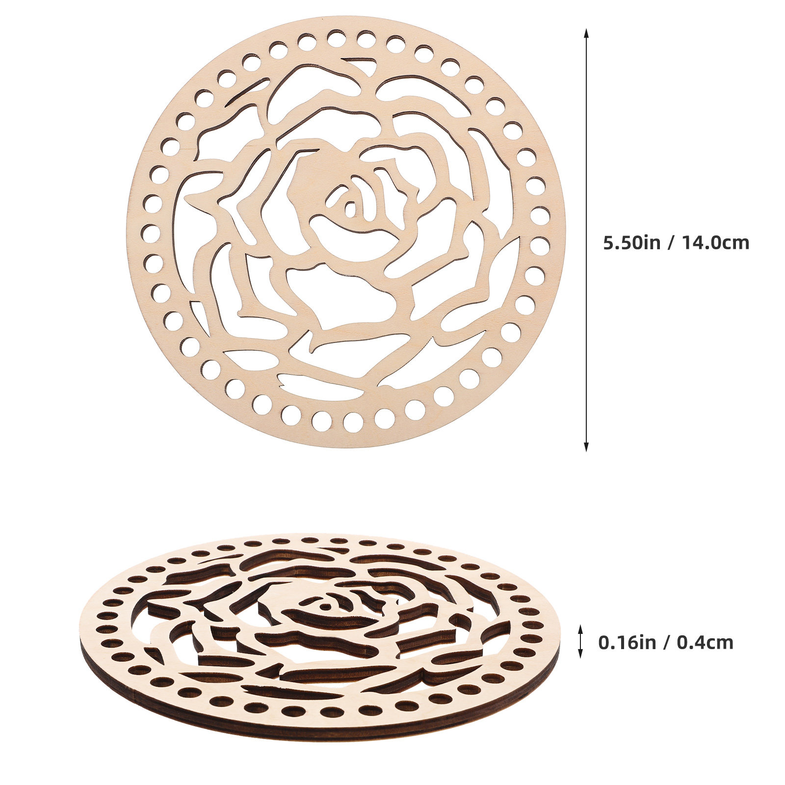 2Pcs 14Cm Round Wooden Crochet - đánh giá và giá Embroidery Bag