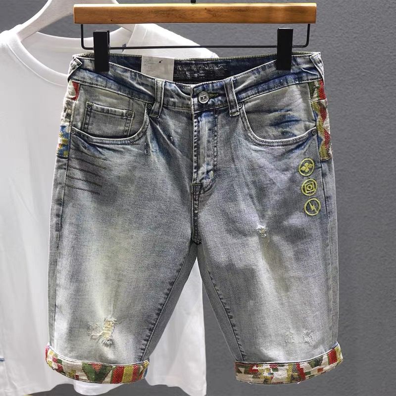 Man Denim Shorts Selvedge Mult - đánh giá và giá Embroidery Garments